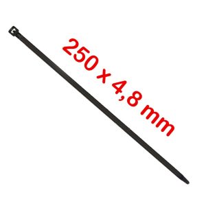 Brida nylon negra 250 x 4,8 mm