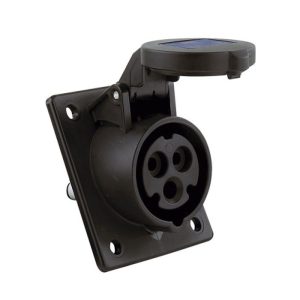 Cee 16a 240v 3p inclinado negro