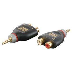 2 x RCA Hembra a minijack est?reo Macho
