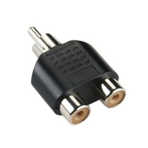 Adaptador 2 RCA a RCA 1 macho