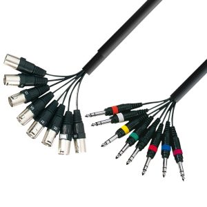 Cables multicore 8 XLR macho a 8 Jack estereo