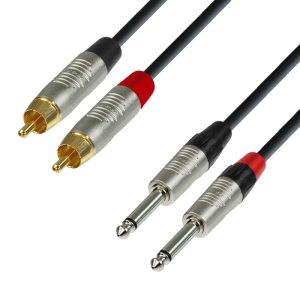 Cable audio 2 RCA macho a 2 Jack mono