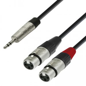 Cable audio minijack estereo a 2 XLR hembra