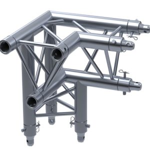 Escuadra triangular 90&ordm; x 25cm con bajante derecha