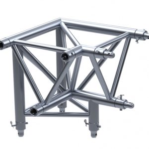 Escuadra triangular 90&ordm; x 40cm con bajante derecha