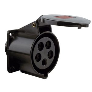 CEE 32A Hembra recto negro 5 polos