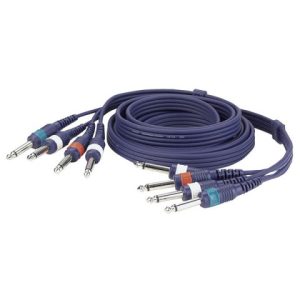 Manguera de audio 4 Jack mono a 4 Jack mono