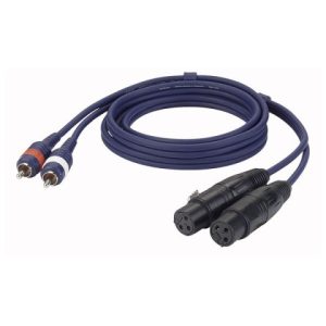 Cable audio 2 RCA macho a 2 canon hembra