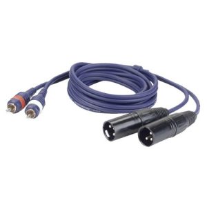 Cable audio 2 RCA macho a 2 canon macho