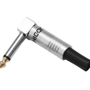 Conector jack mono acodado Hicon