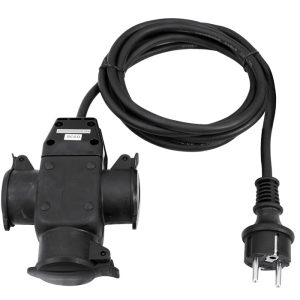 Cable alargo de corriente 3 tomas 3m